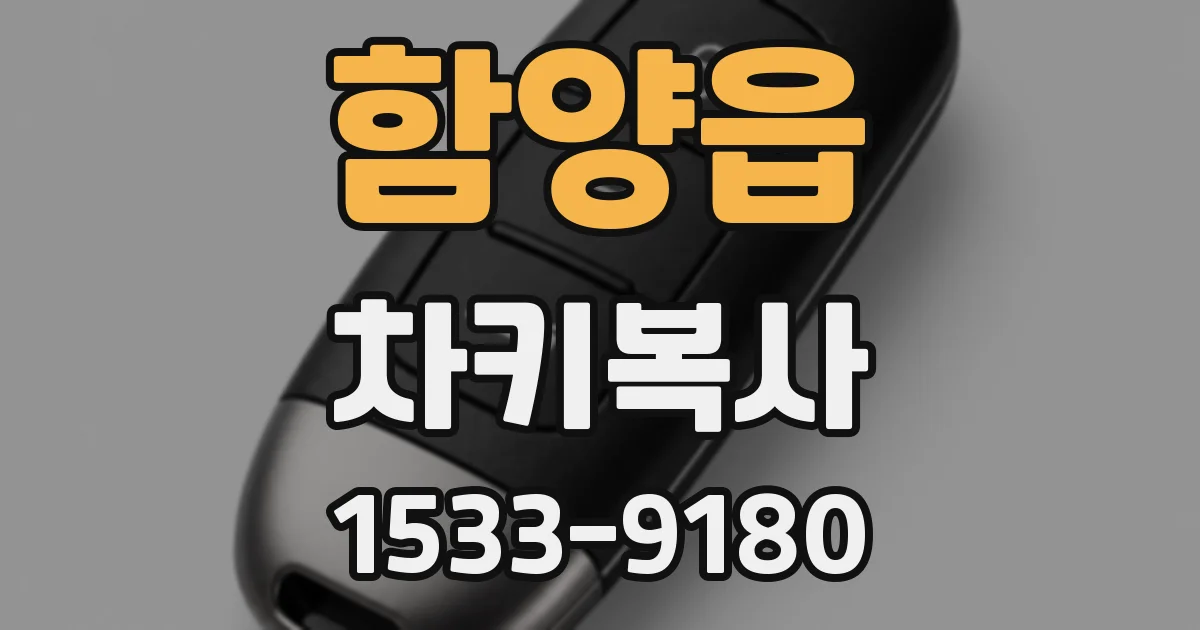 함양읍 차키복사