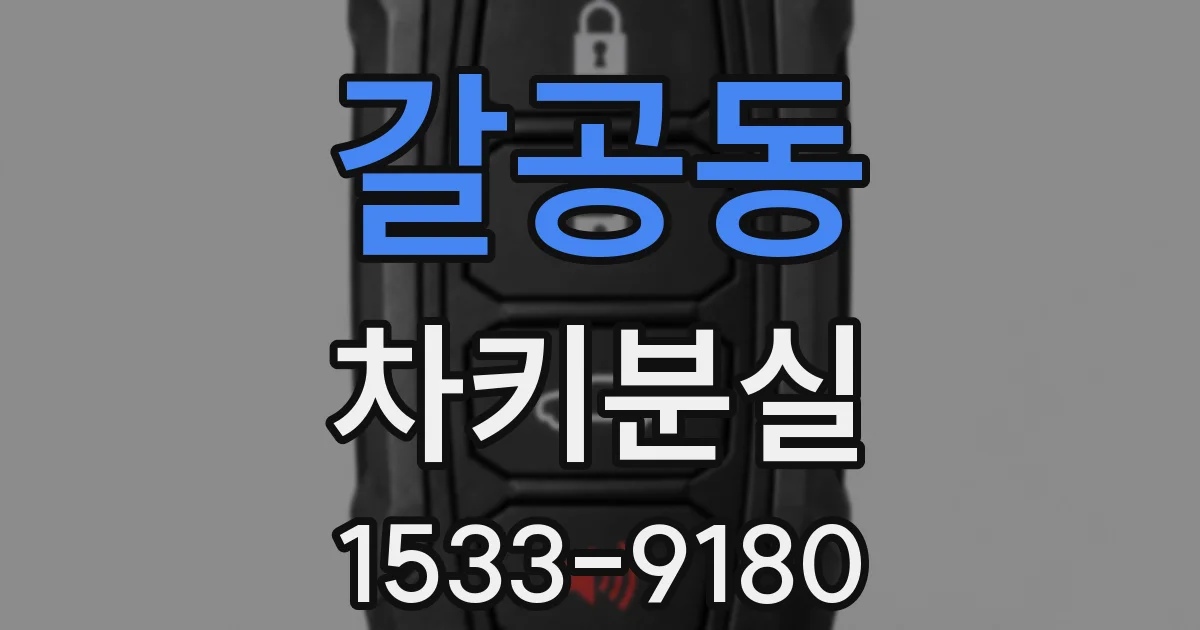 갈공동 차키분실
