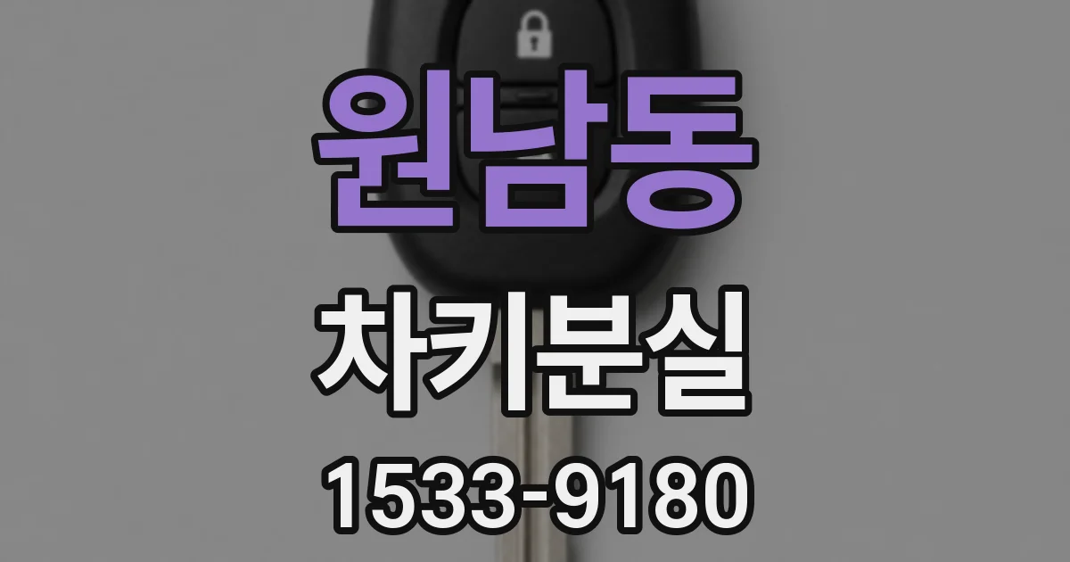 원남동 차키분실