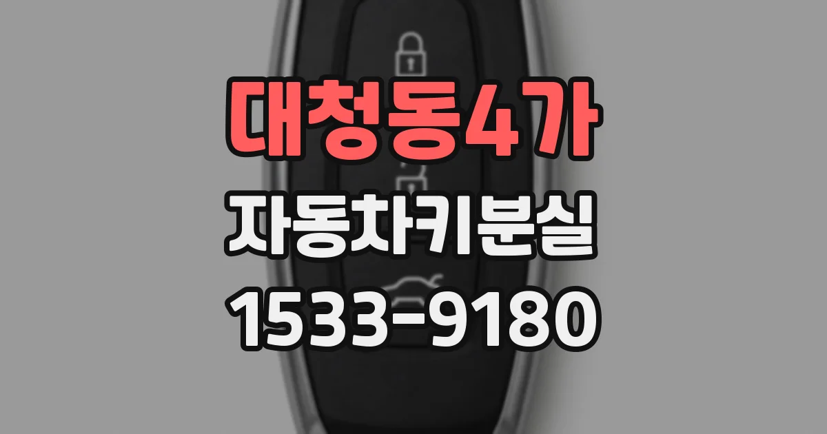대청동4가 자동차키분실