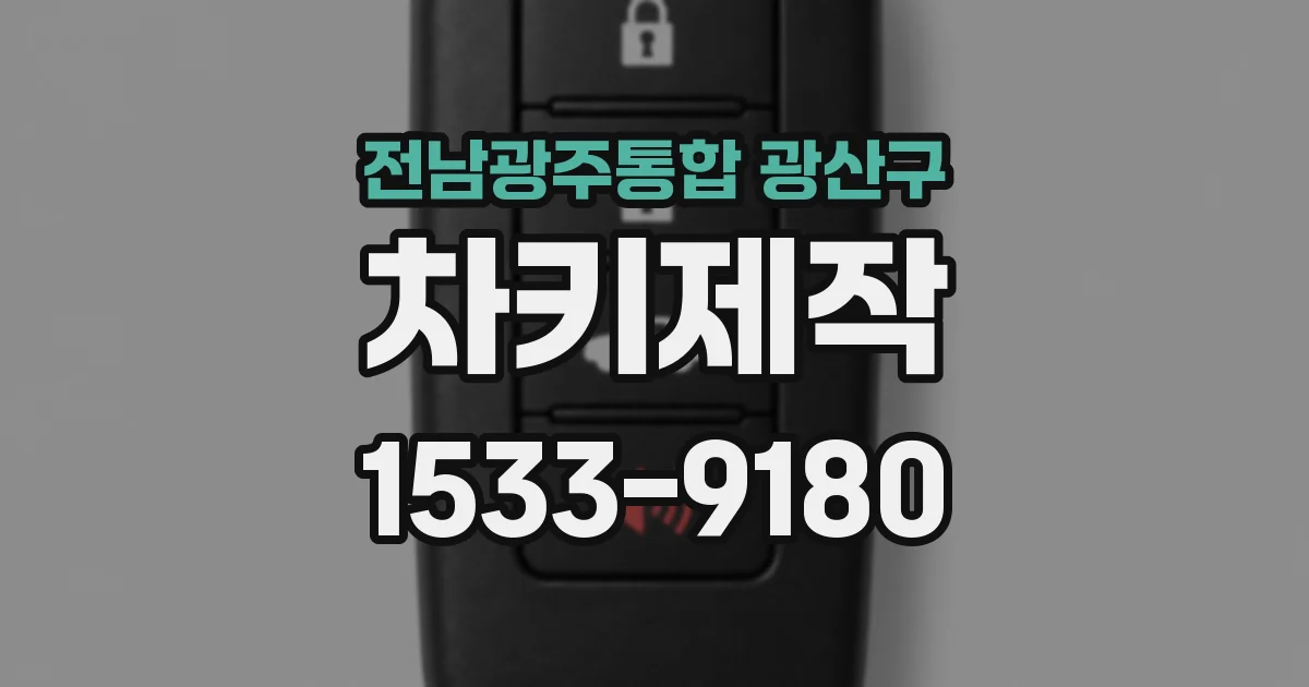 전남광주통합 광산구 차키제작