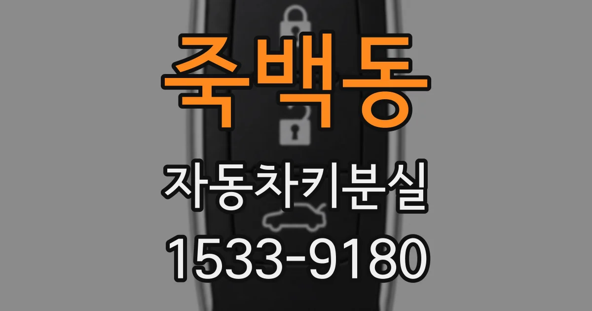 죽백동 자동차키분실