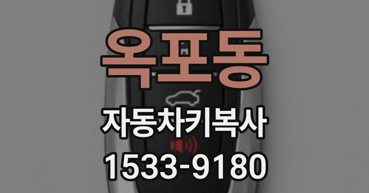 옥포동 자동차키복사