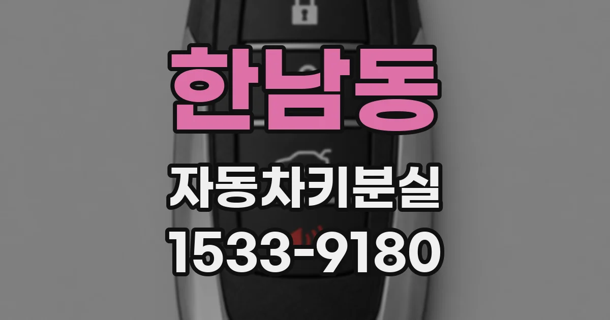 한남동 자동차키분실