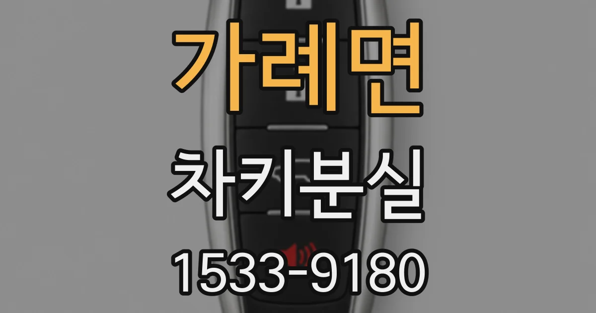 가례면 차키분실