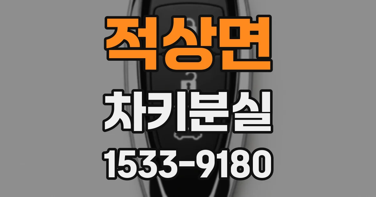 적상면 차키분실