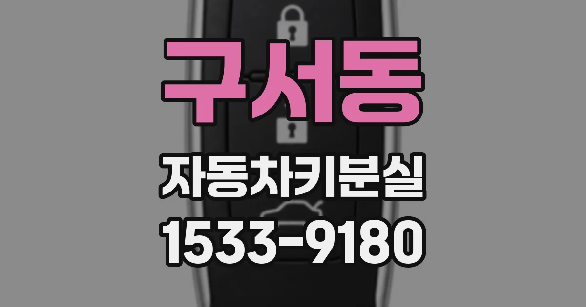 구서동 자동차키분실