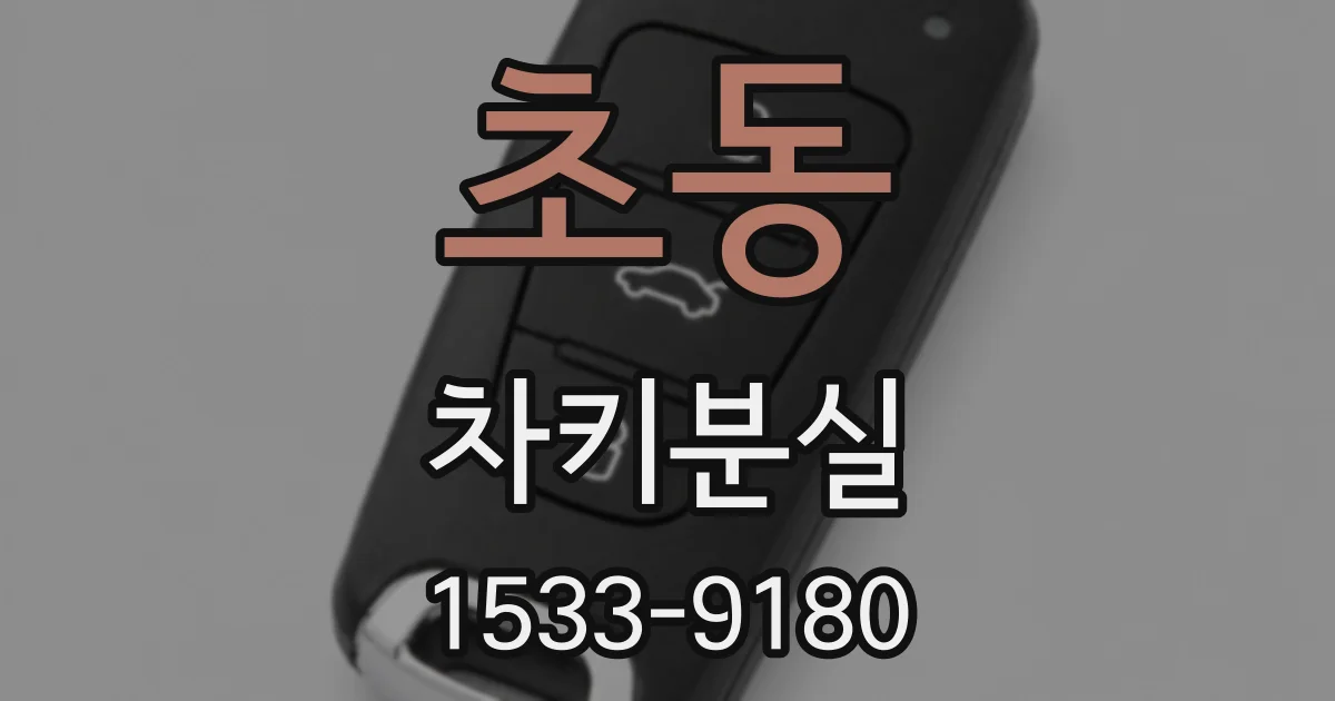 초동 차키분실