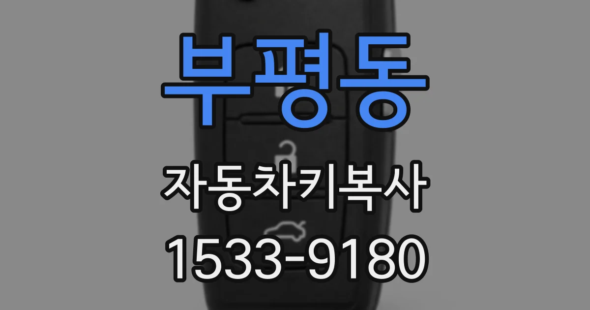 부평동 자동차키복사