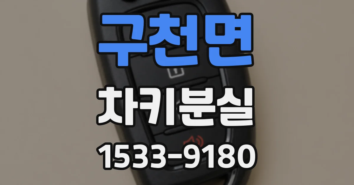 구천면 차키분실