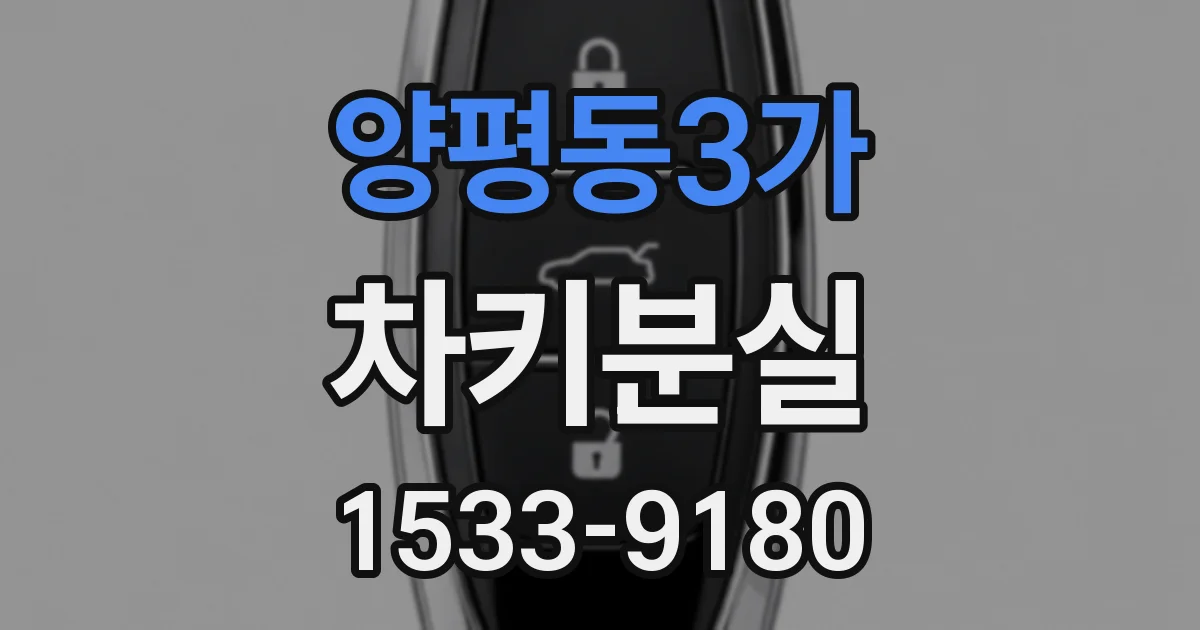 양평동3가 차키분실