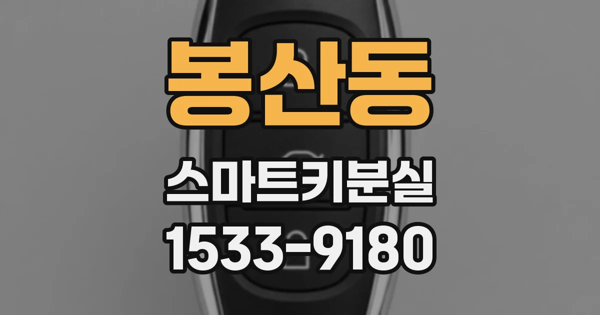 봉산동 스마트키분실