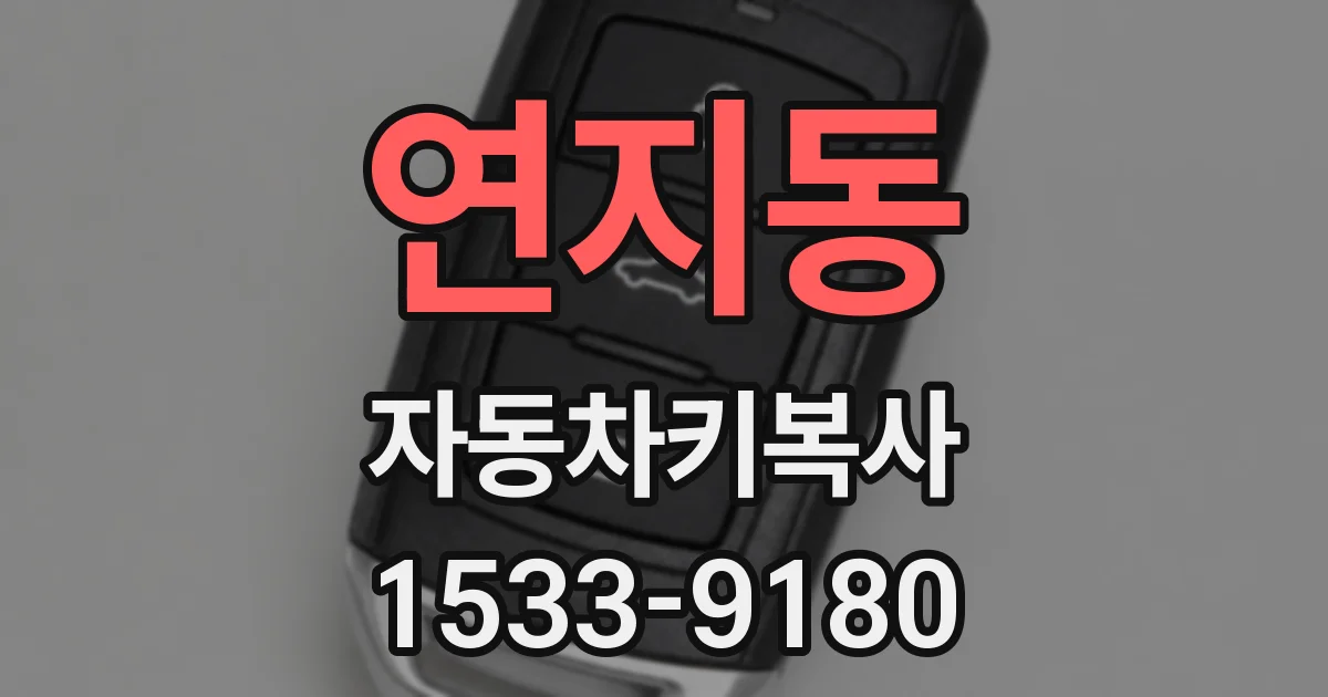 연지동 자동차키복사