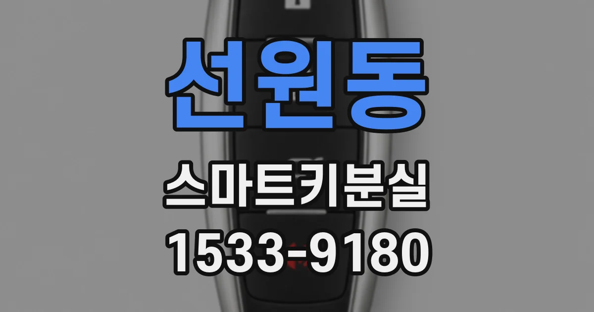 선원동 스마트키분실