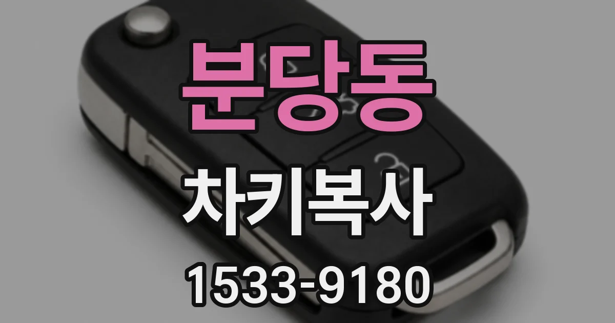 분당동 차키복사