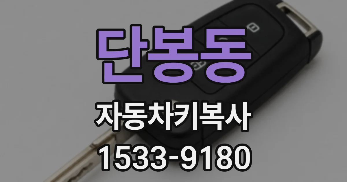 단봉동 자동차키복사