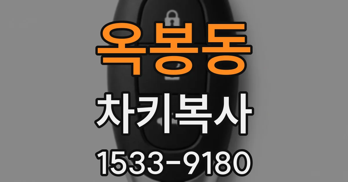 옥봉동 차키복사