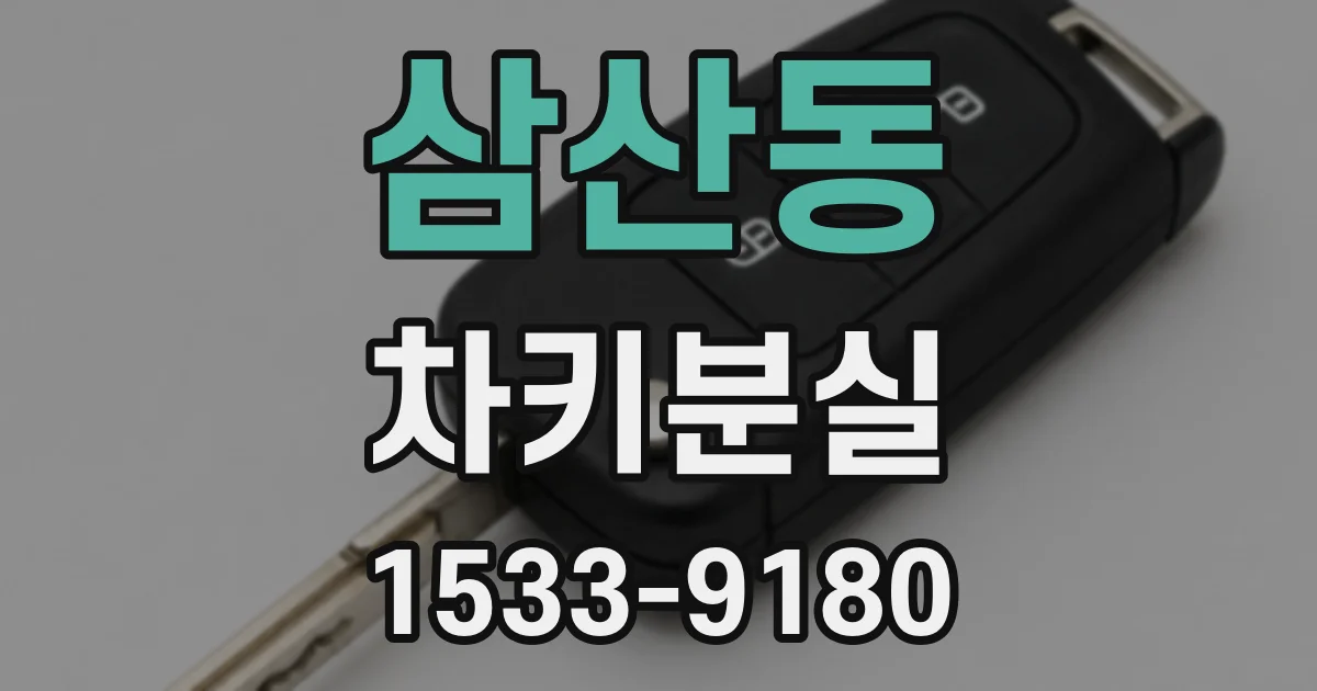 삼산동 차키분실