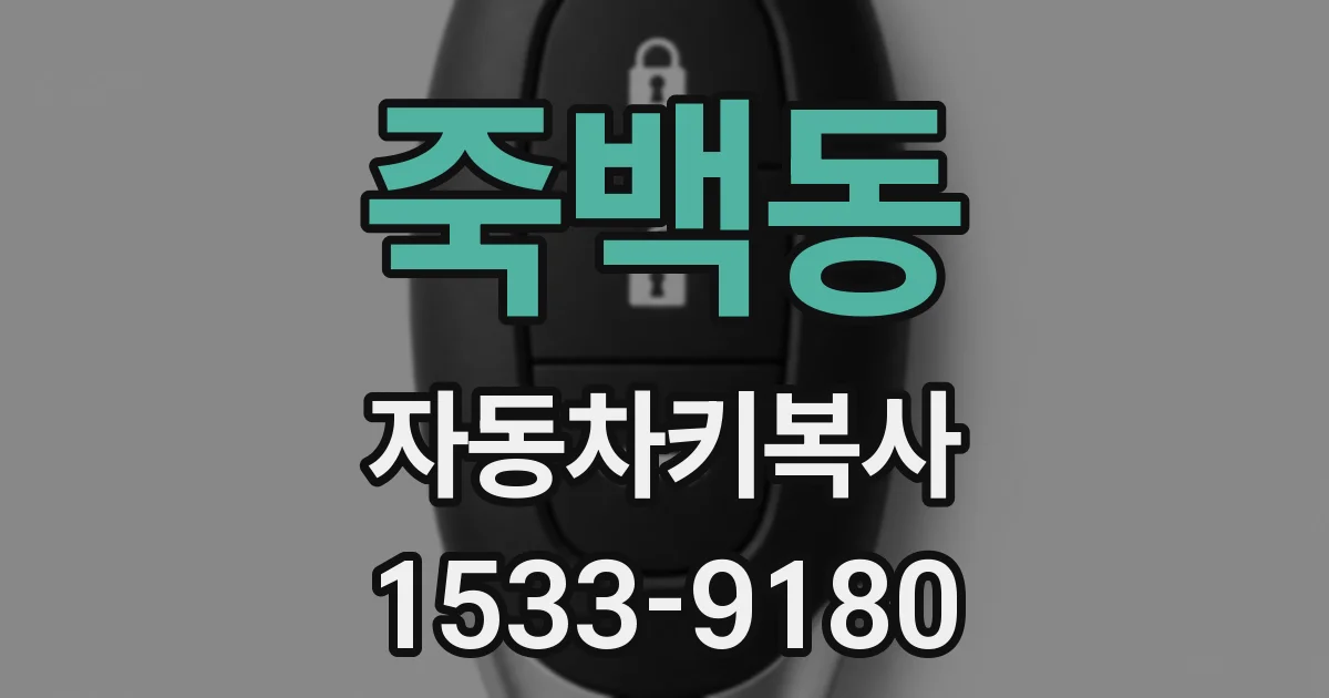 죽백동 자동차키복사