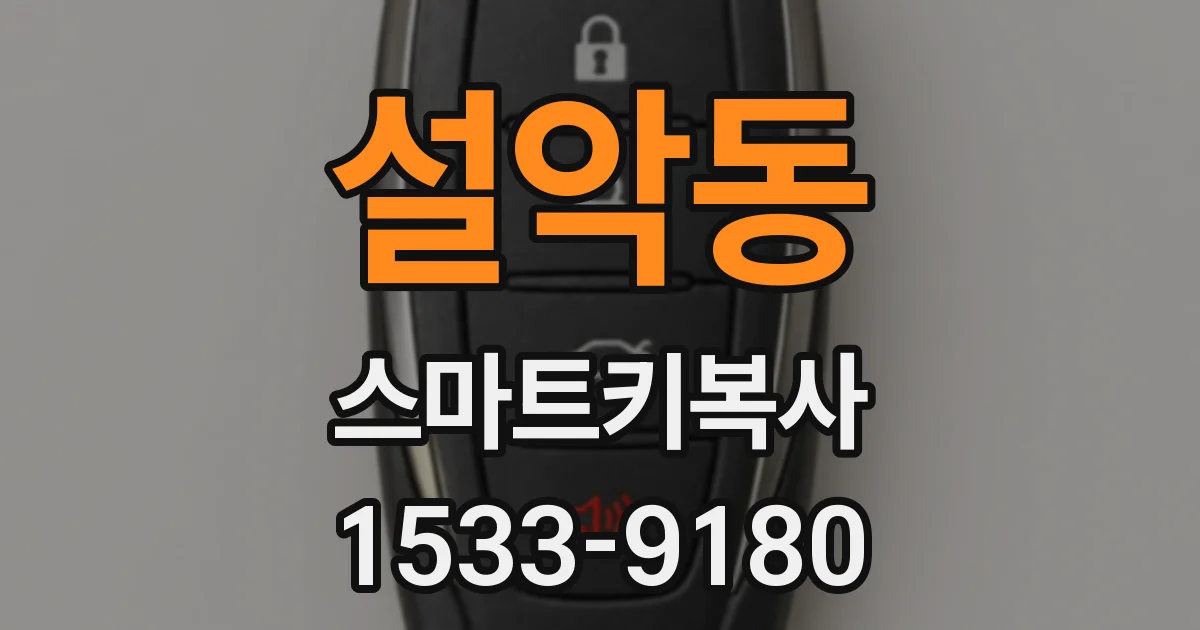 설악동 스마트키복사