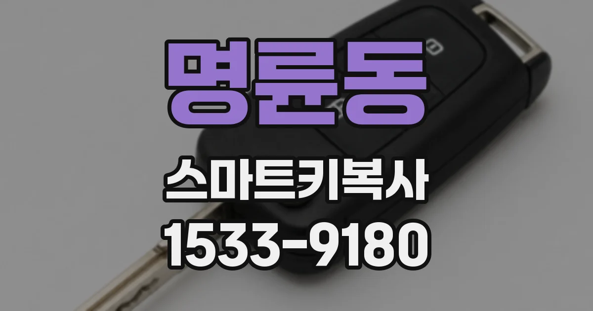 명륜동 스마트키복사