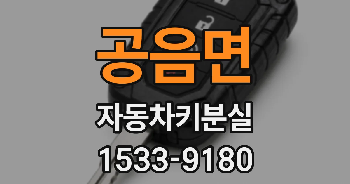 공음면 자동차키분실