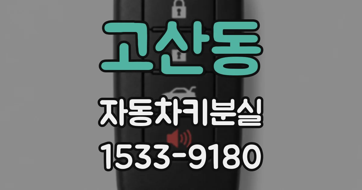 고산동 자동차키분실