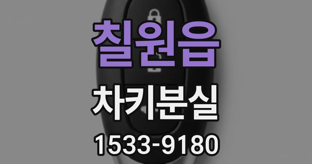 칠원읍 차키분실