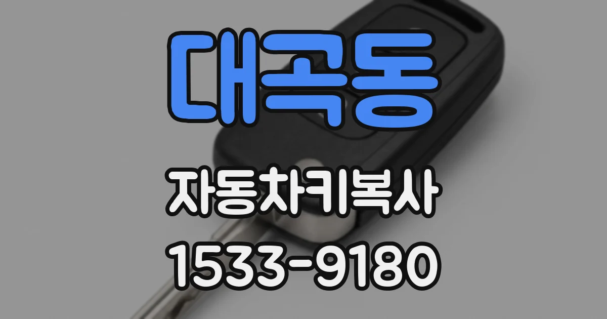 대곡동 자동차키복사