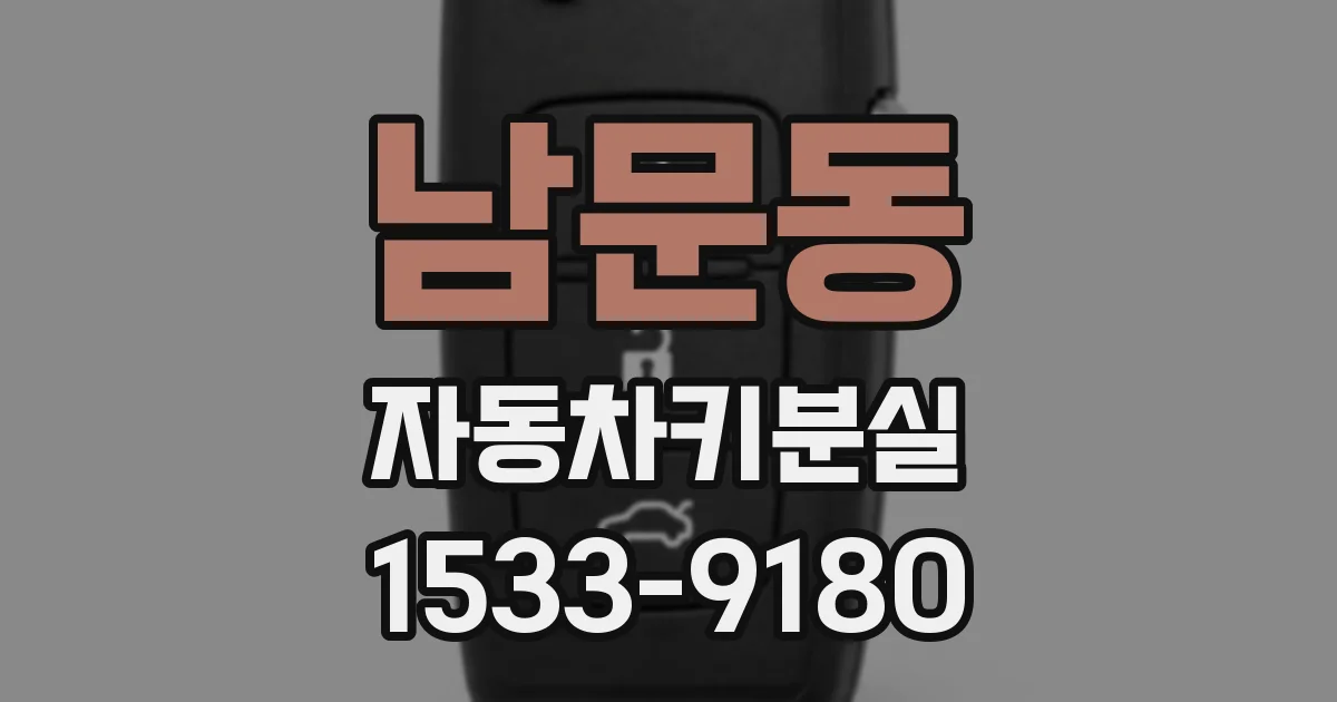 남문동 자동차키분실