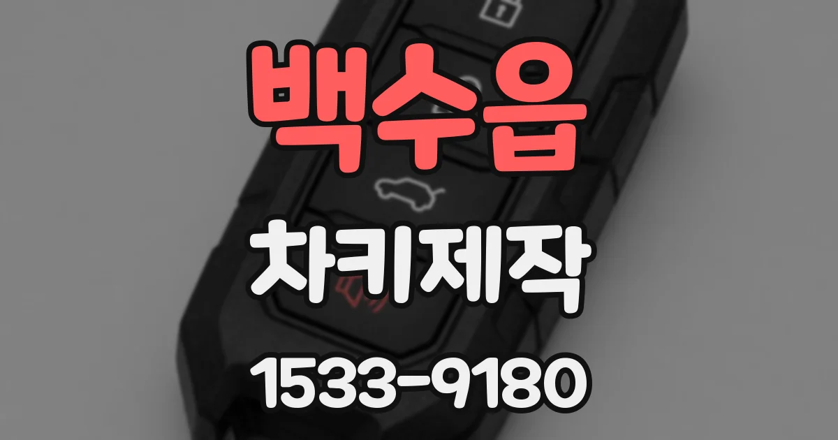 백수읍 차키제작