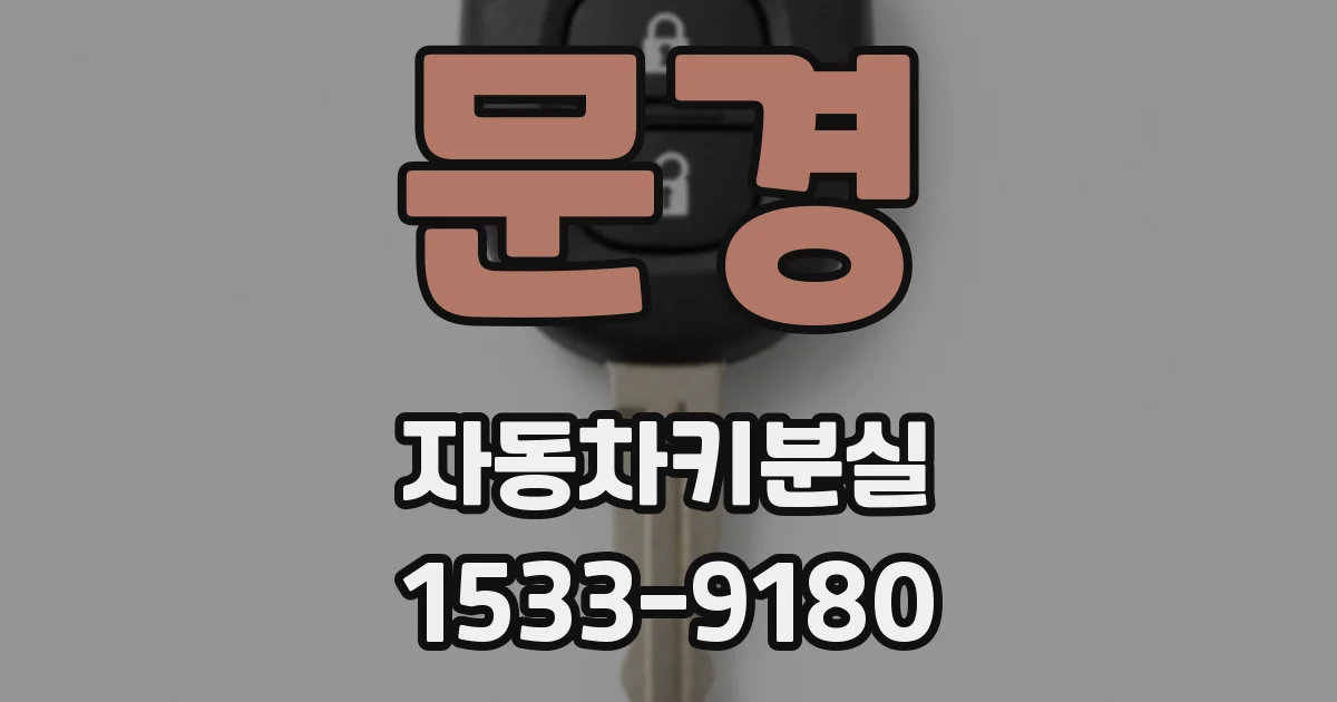 문경 자동차키분실
