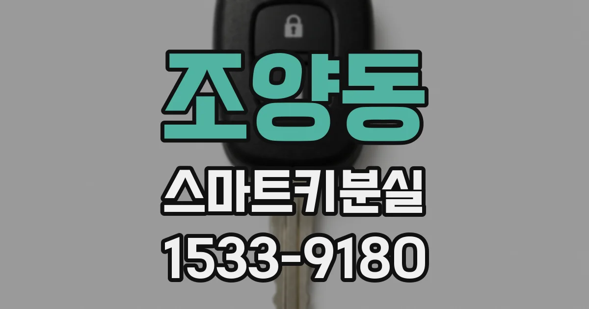 조양동 스마트키분실