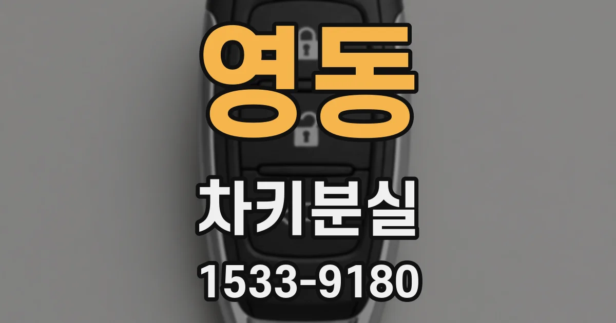 영동 차키분실