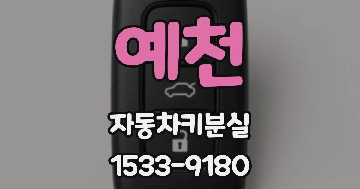 예천 자동차키분실