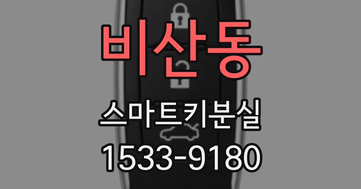 비산동 스마트키분실