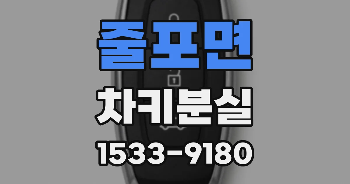 줄포면 차키분실