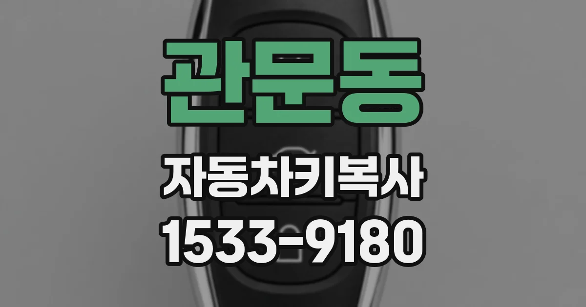 관문동 자동차키복사