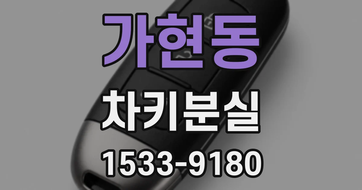 가현동 차키분실