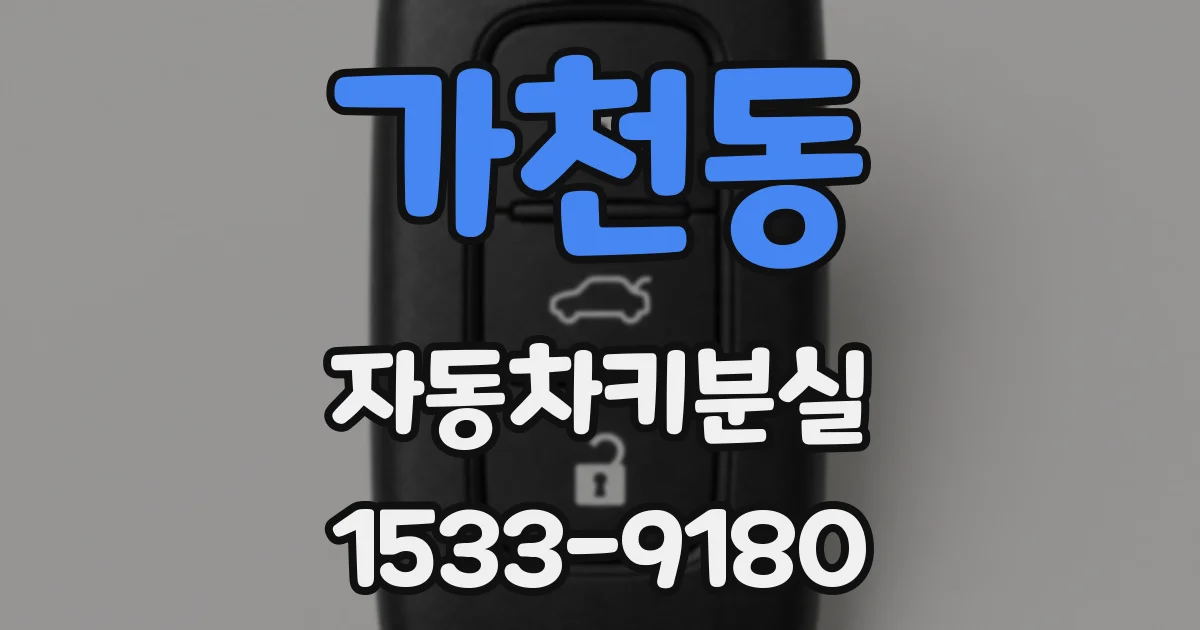 가천동 자동차키분실