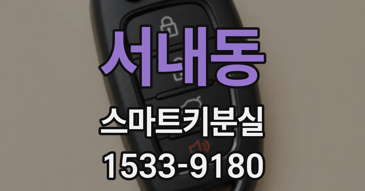 서내동 스마트키분실