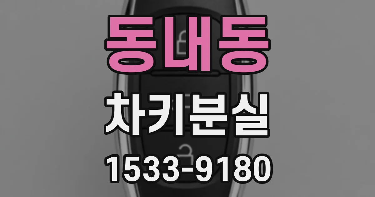 동내동 차키분실