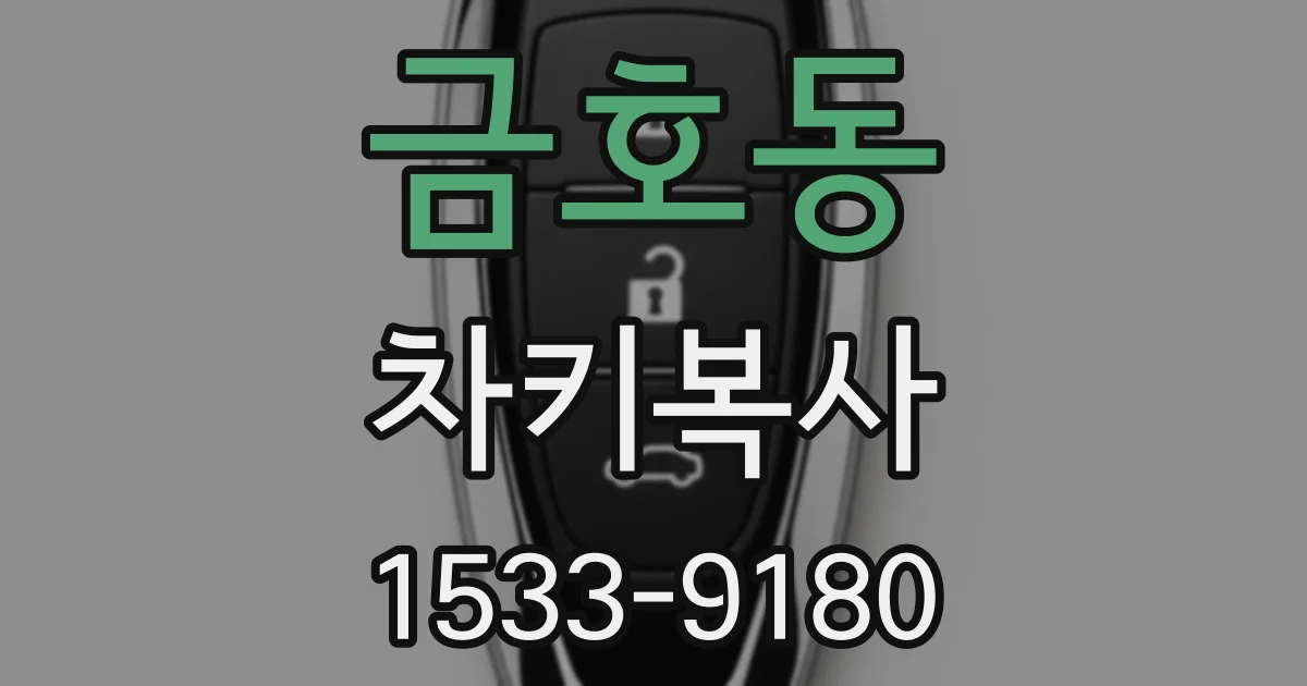금호동 차키복사