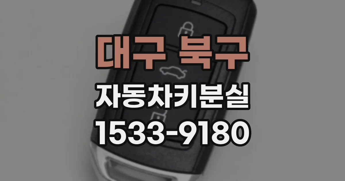 대구 북구 자동차키분실