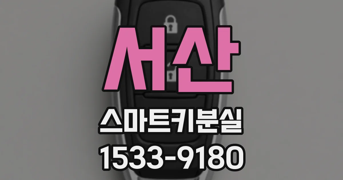 서산 스마트키분실