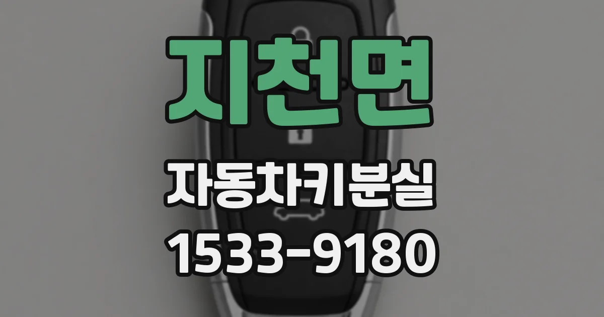 지천면 자동차키분실