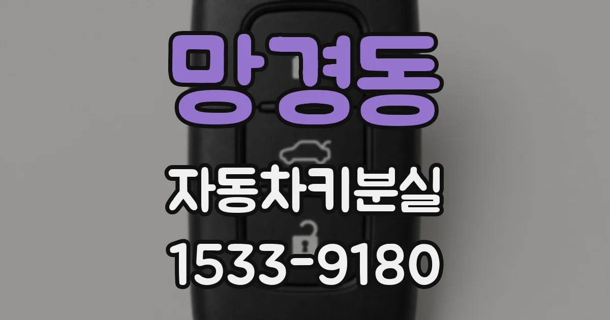 망경동 자동차키분실