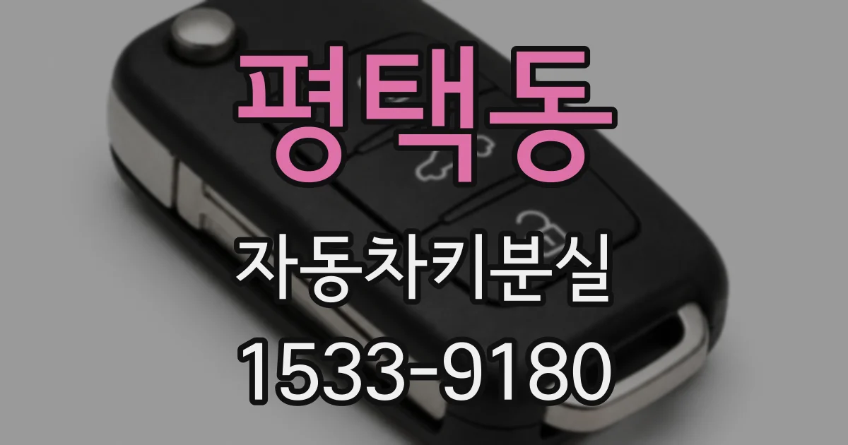 평택동 자동차키분실