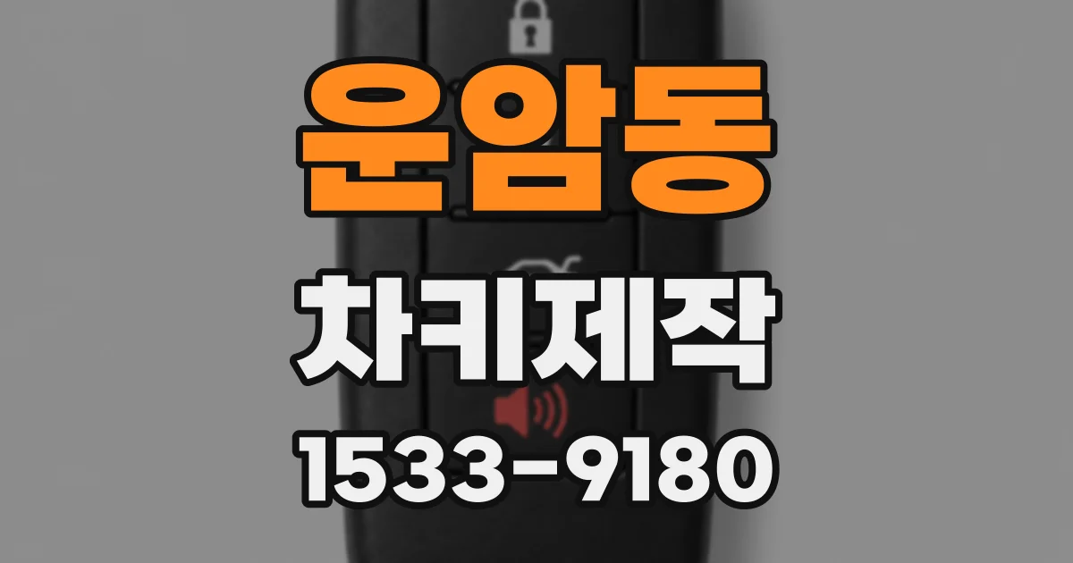 운암동 차키제작