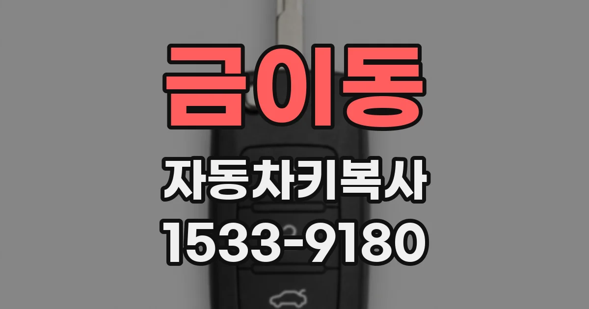 금이동 자동차키복사
